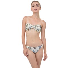 Happy Cats Pattern Background Classic Bandeau Bikini Set by Grandong