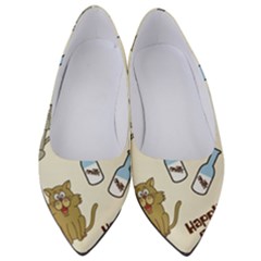 Happy Cats Pattern Background Women s Low Heels by Grandong