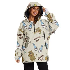 Happy Cats Pattern Background Women s Ski And Snowboard Waterproof Breathable Jacket by Grandong