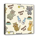 Happy Cats Pattern Background Mini Canvas 8  x 8  (Stretched) View1