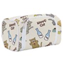 Happy Cats Pattern Background Toiletries Pouch View2