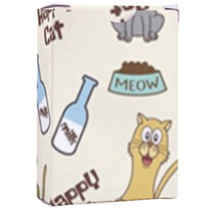 Happy Cats Pattern Background Playing Cards Single Design (rectangle) With Custom Box by Grandong