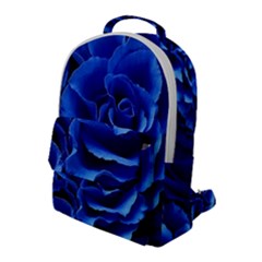 Blue Roses Flowers Plant Romance Blossom Bloom Nature Flora Petals Flap Pocket Backpack (large) by Proyonanggan