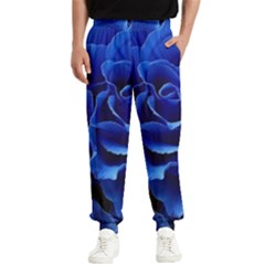 Blue Roses Flowers Plant Romance Blossom Bloom Nature Flora Petals Men s Elastic Waist Pants by Proyonanggan