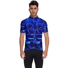 Blue Roses Flowers Plant Romance Blossom Bloom Nature Flora Petals Men s Short Sleeve Cycling Jersey by Proyonanggan