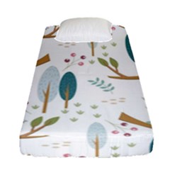 Pattern Sloth Woodland Fitted Sheet (single Size) by Hannah976