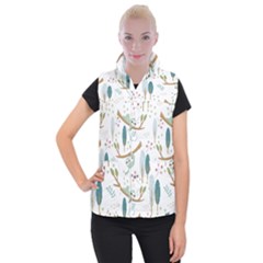 Pattern Sloth Woodland Women s Button Up Vest