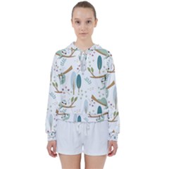 Pattern Sloth Woodland Women s Tie Up Sweat