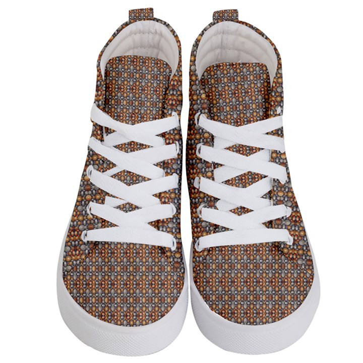 Gold Silver And Bronze Medals Motif  Seamless Pattern2 Wb Kids  Hi-Top Skate Sneakers