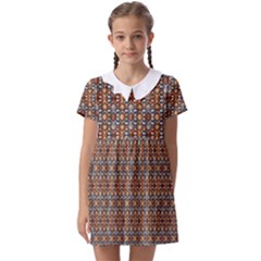 Gold Silver And Bronze Medals Motif  Seamless Pattern2 Wb Kids  Asymmetric Collar Dress by dflcprintsclothing