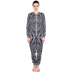 Black And White Pattern 1 Onepiece Jumpsuit (ladies)