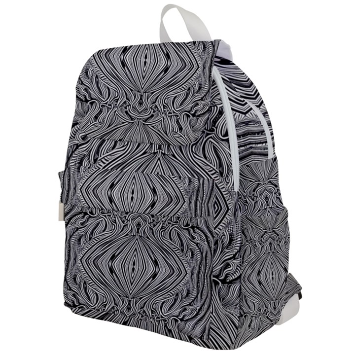 Black And White Pattern 1 Top Flap Backpack