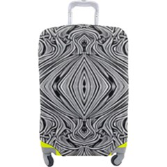 Black And White Pattern 1 Luggage Cover (large) by 2607694