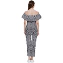 Black And White Pattern 1 Bardot Ruffle jumpsuit View4