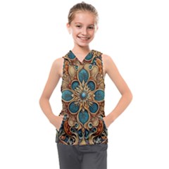 Pattern 1 Kids  Sleeveless Hoodie by 2607694