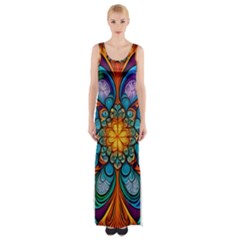 Pattern 2 Thigh Split Maxi Dress by 2607694