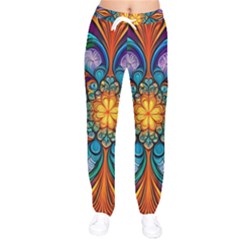 Pattern 2 Women Velvet Drawstring Pants