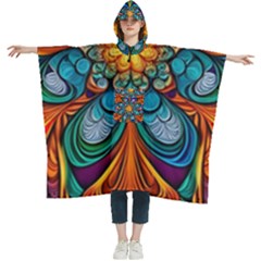 Pattern 2 Women s Hooded Rain Ponchos