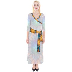 Pattern 2a Pattern 2 Quarter Sleeve Wrap Maxi Dress by 2607694