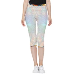 Pattern 2a Pattern 2 Inside Out Lightweight Velour Capri Leggings  by 2607694