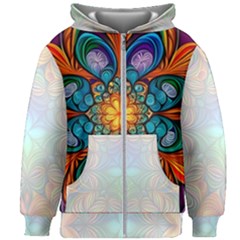 Pattern 2a Pattern 2 Kids  Zipper Hoodie Without Drawstring by 2607694