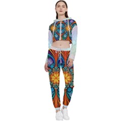 Pattern 2a Pattern 2 Cropped Zip Up Lounge Set by 2607694