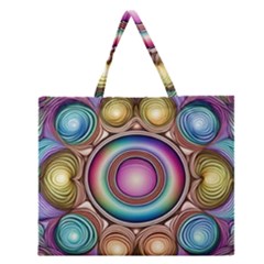 Pattern 3 Zipper Large Tote Bag by 2607694