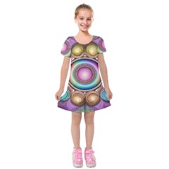 Pattern 3 Kids  Short Sleeve Velvet Dress