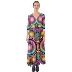 Pattern 3 Button Up Boho Maxi Dress by 2607694