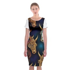 Pattern 5 Classic Short Sleeve Midi Dress