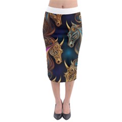 Pattern 5 Midi Pencil Skirt