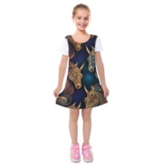 Pattern 5 Kids  Short Sleeve Velvet Dress