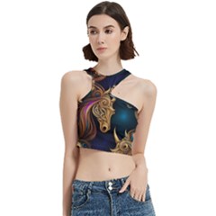 Pattern With Horses Cut Out Top