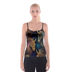 Pattern With Horses Spaghetti Strap Top by 2607694a