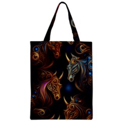 Pattern With Horses Zipper Classic Tote Bag by 2607694a