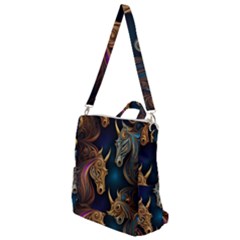 Pattern With Horses Crossbody Backpack by 2607694a