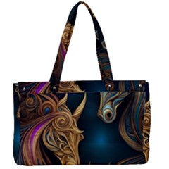 Pattern With Horses Canvas Work Bag