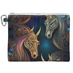 Pattern With Horses Canvas Cosmetic Bag (xxl) by 2607694a