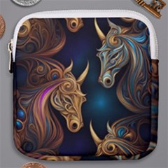 Pattern With Horses Mini Square Pouch by 2607694a