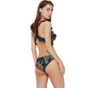 pattern with horses Low Cut Ruffle Edge Bikini Set View3