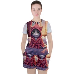 Cat 2 Women s T-shirt And Shorts Set