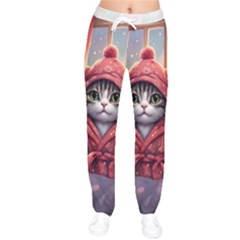 Cat 2 Women Velvet Drawstring Pants