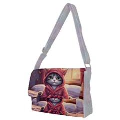 Cat 2 Full Print Messenger Bag (m)