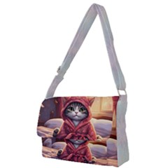 Cat 2 Full Print Messenger Bag (l) by 2607694a