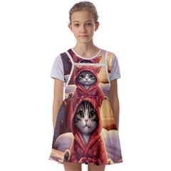 Cat 2 Kids  Short Sleeve Pinafore Style Dress