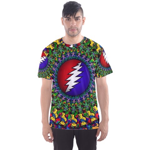 Grateful Dead Bear Pattern Men s Sport Mesh T-shirt by Maspions