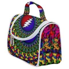 Grateful Dead Bear Pattern Satchel Handbag by Maspions