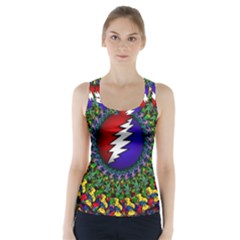 Grateful Dead Bear Pattern Racer Back Sports Top