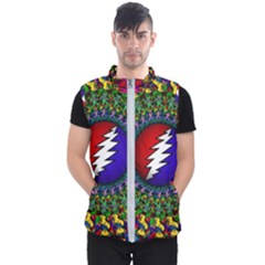 Grateful Dead Bear Pattern Men s Puffer Vest