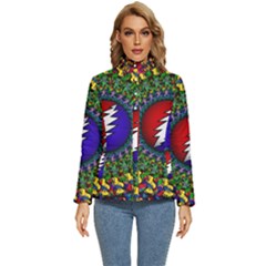 Grateful Dead Bear Pattern Women s Puffer Bubble Jacket Coat